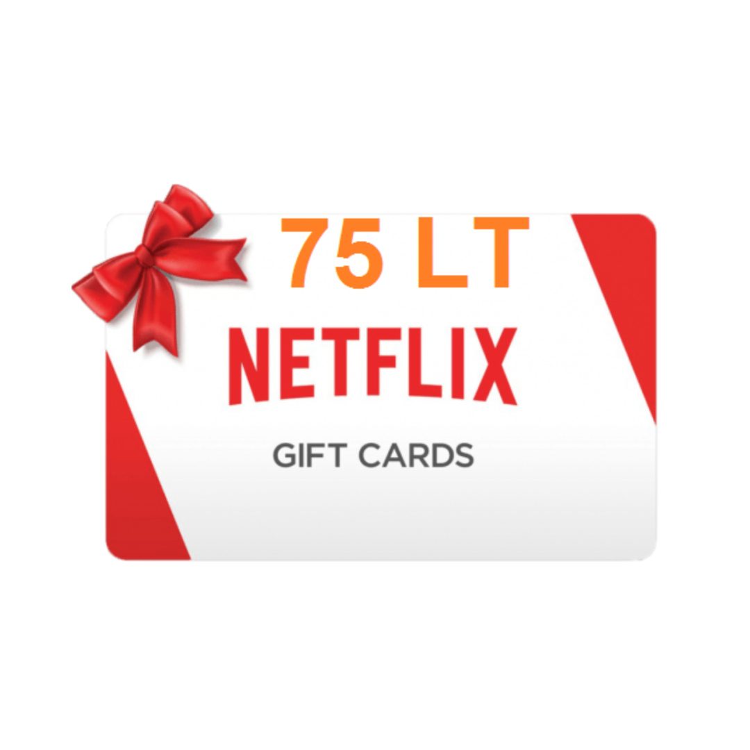 Gift cards – Carte cadeau Netflix 75 LT - Abonnement Premium France